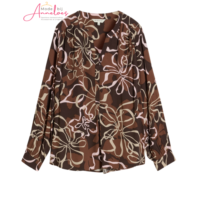 Tom Tailor blouse 1052108 Bruin print